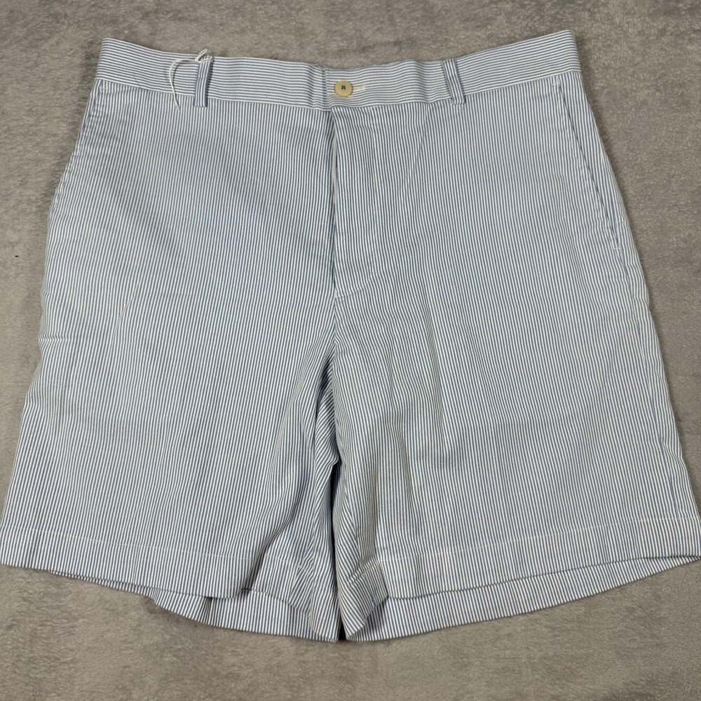 Southern Tide Skipjack Shorts Mens 36 Seersucker Striped Flat Front Preppy